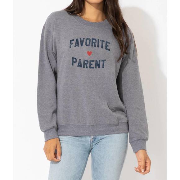 NEW SUBURBAN RIOT favorite parent sweatshirt in heather grey - Picture 1 of 3